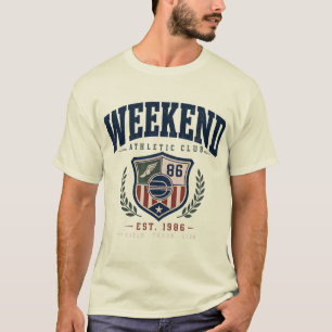 Vintage-Weekend-Athletic-Club-Grafik-T-Shirt T-Shirt