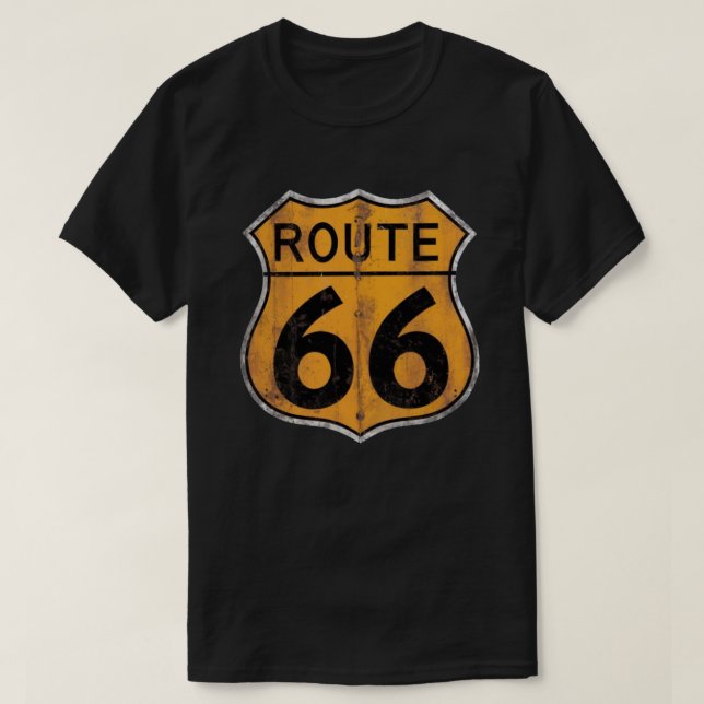 Vintage Wegbeschreibung 66 T-Shirt (Design vorne)