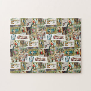 Vintage Weihnachten Antik Collage Xmas