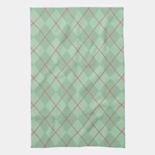 Vintage-Weihnachten-Argyle-Küchenhandtuch-Geschenk Geschirrtuch