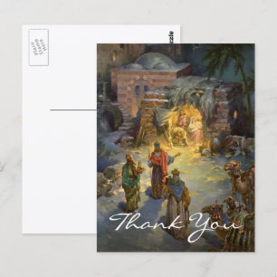 Vintage Weihnachten Danke Postkarte