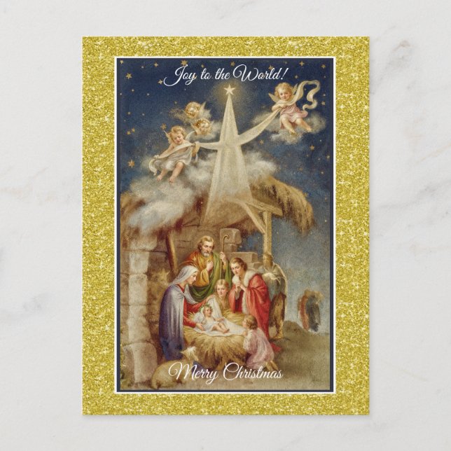 Vintage Weihnachten der Geburt I Klassische Religi (Vorderseite)