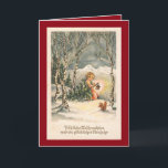 Vintage Weihnachten deutsche Grußkarte<br><div class="desc">Schöne Illustration einer Vintagen deutschen Weihnachtskarte. Wundernachstkarte mit dem Text "Frohe Weihnachten und die beste Wünsche fürs neue Jahr". Sie können die Karte personalisieren, den Text ersetzen, indem Sie auf die Schaltfläche "Design bearbeiten" klicken. Mit dem "Edit Design" Knopf kann man den Text ändern. Weitere passende Artikel finden Sie im...</div>