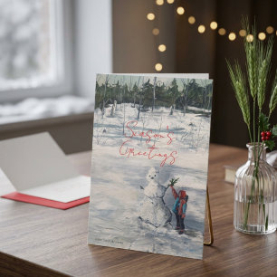 Vintage-Weihnachten Handgeschrieben Personalisiere Karte