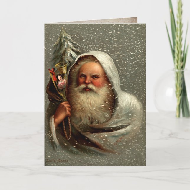 Vintage Weihnachten im Schnee mit Spielzeug (Vorderseite)