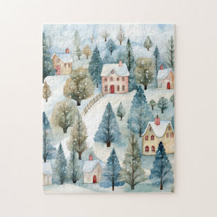Vintage-Weihnachten Kalte Schneestadt