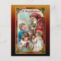 Vintage Weihnachten | Kinder | Verzierter Rahmen