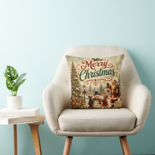 Vintage-Weihnachten-Kinderkissen Kissen