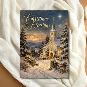 Vintage Weihnachten Kirche Religiös Christlich