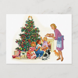 Vintage Weihnachten Mutter und Kinder