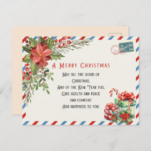 Vintage Weihnachten Postkarte