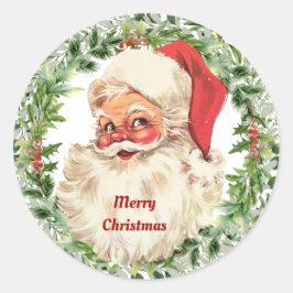 Vintage Weihnachten Runder Aufkleber