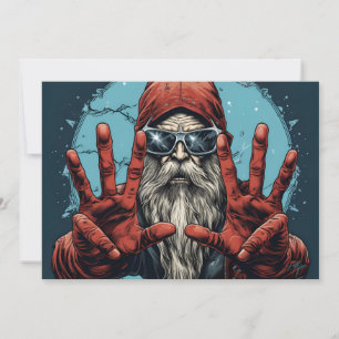 Vintage Weihnachten Santa Heavy Metal Rock and Rol