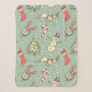 Vintage Weihnachten Sherpadecke