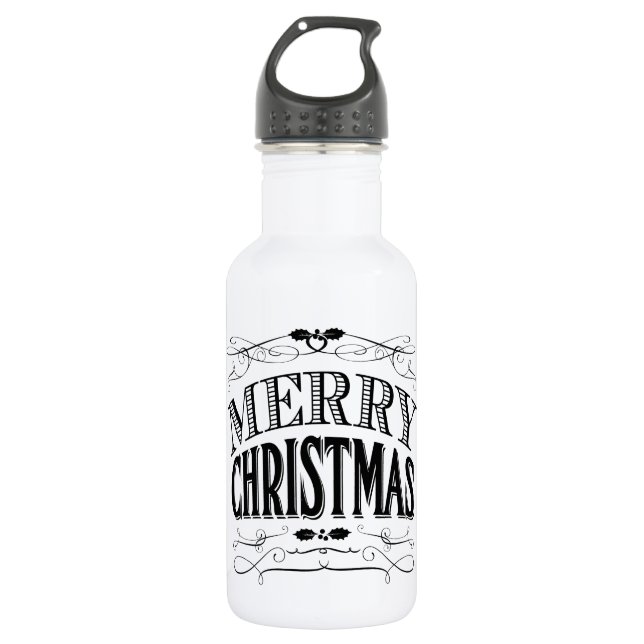 Vintage Weihnachten Trinkflasche (Vorderseite)