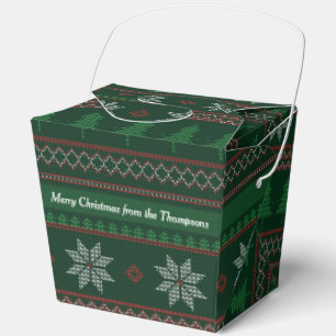 Vintage Weihnachten Ugly Sweater Party Green Fortu Geschenkschachtel
