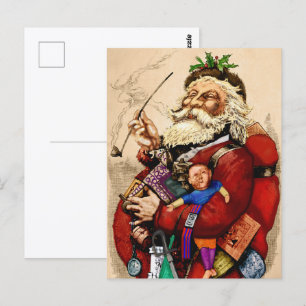 Vintage-Weihnachten, viktorianischer Santa Claus P Postkarte