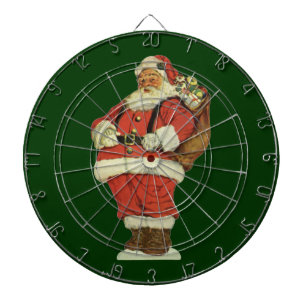 Vintage Weihnachten, viktorianischer Weihnachtsman Dartscheibe