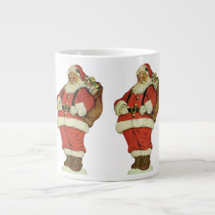 Vintage Weihnachten, viktorianischer Weihnachtsman Jumbo-Tasse