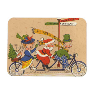 Vintage Weihnachten, viktorianischer Weihnachtsman Magnet