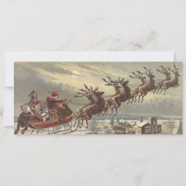 Vintage Weihnachten Viktorianischer Weihnachtsmann Einladung