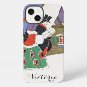 Vintage Weihnachten, viktorianisches Paar auf dem iPhone Hülle