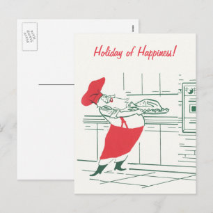 Vintage Weihnachten, Weihnachtsmann Koch und Truth Feiertagspostkarte