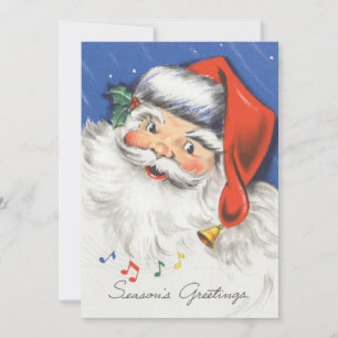 Vintage-Weihnachten, Weihnachtsmann-Musik-Einladun Einladung