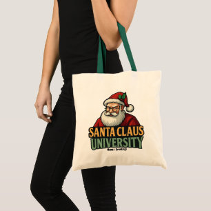 Vintage Weihnachten-Weihnachtsuniversität Tragetasche