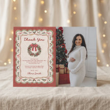 Vintage-Weihnachts-Baby-Shower-Foto