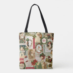 VINTAGE WEIHNACHTS-COLLAGE TASCHE