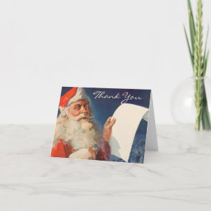 Vintage-Weihnachts-Dankeschön Dankeskarte