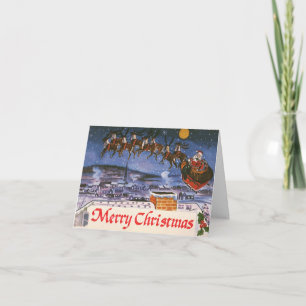 Vintage-Weihnachts-Dankeschön Dankeskarte