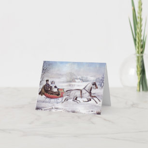 Vintage-Weihnachts-Dankeschön Dankeskarte