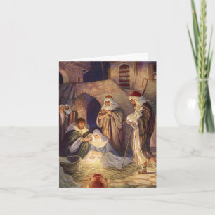 Vintage-Weihnachts-Dankeschön Feiertagskarte