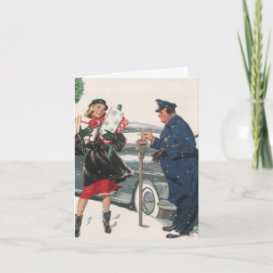 Vintage-Weihnachts-Dankeschön Feiertagskarte