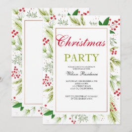 Vintage Weihnachts-Einladung Einladung