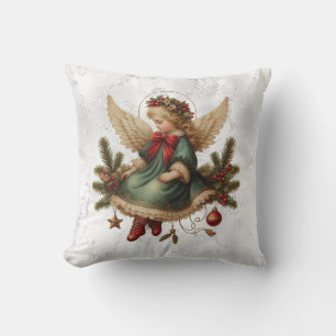 Vintage-Weihnachts-Engel-Wurfkissen Kissen