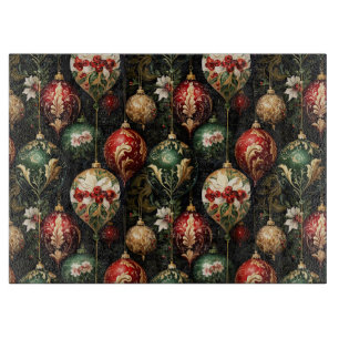 Vintage-Weihnachts-Fantasie Blumenmuster Schneidebrett