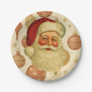 Vintage-Weihnachts-Papierteller Pappteller