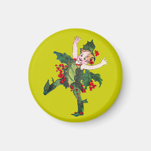 Vintage-Weihnachts-Pixies Magnet