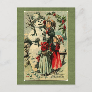 Vintage-Weihnachts-Postkarte Feiertagspostkarte