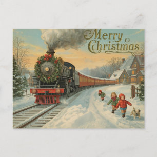 Vintage-Weihnachts-Postkarte Feiertagspostkarte