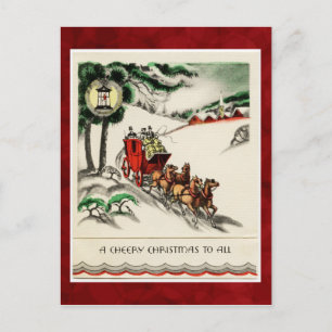 Vintage Weihnachts-Postkarte Feiertagspostkarte
