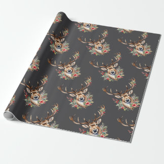 Vintage-Weihnachts-Rentier-Geschenkpapier Geschenkpapier