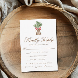 Vintage-Weihnachts RSVP Karte