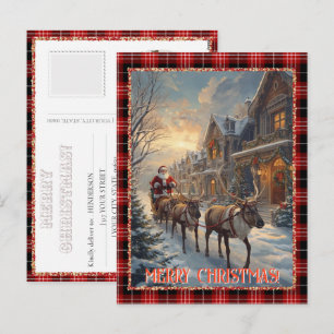 Vintage-Weihnachts-Santa-Persönliches-Foto-Klassik Feiertagspostkarte