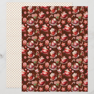 Vintage-Weihnachts-Scrapbook-Papier