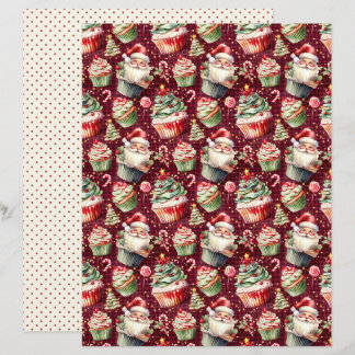 Vintage-Weihnachts-Scrapbook-Papier