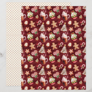 Vintage-Weihnachts-Scrapbook-Papier